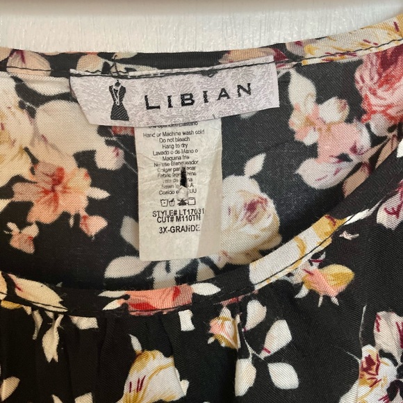 Libian Floral Sleeveless Top - Size 3X - Picture 10 of 10